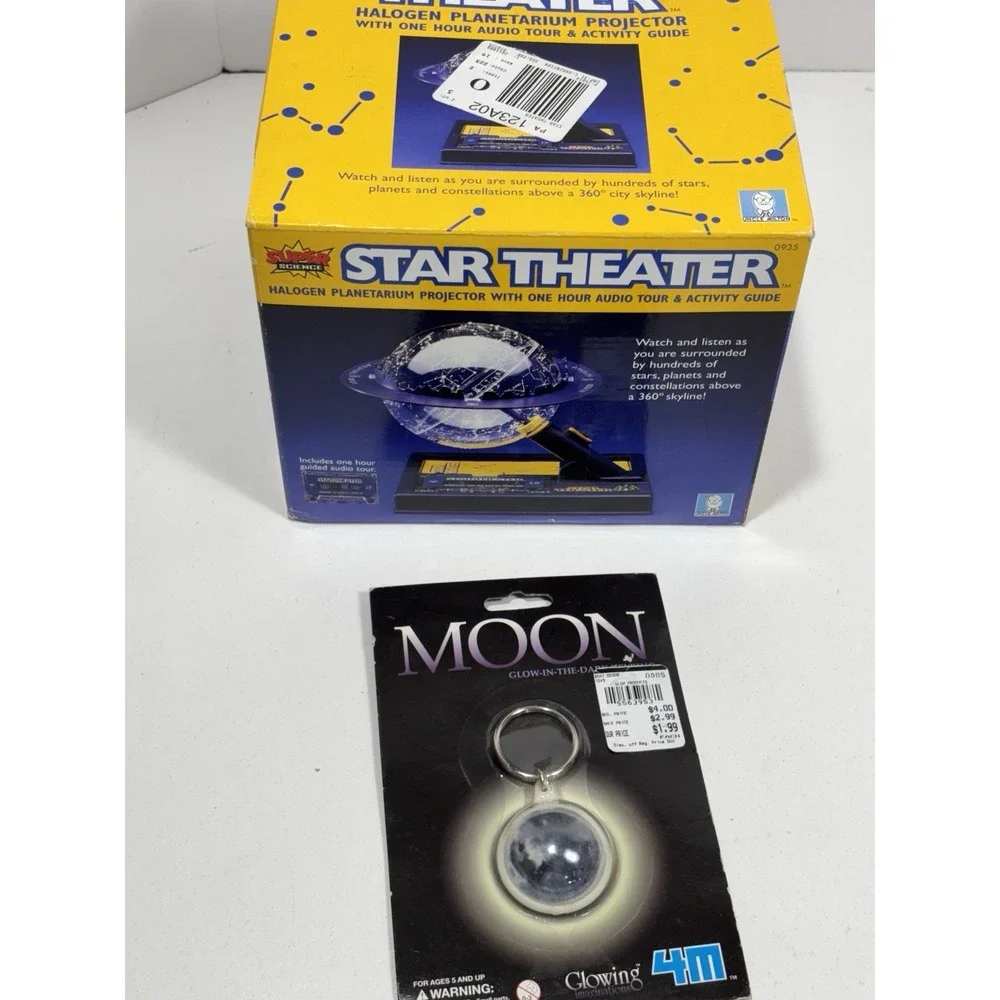 Star 💫 Theater Home Planetarium Vtg 1992 Uncle‎ Milton Super Science + Keychain